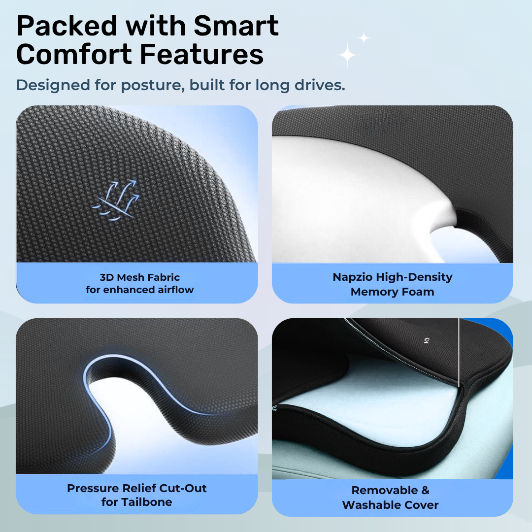 Napzio Car Seat Cushion