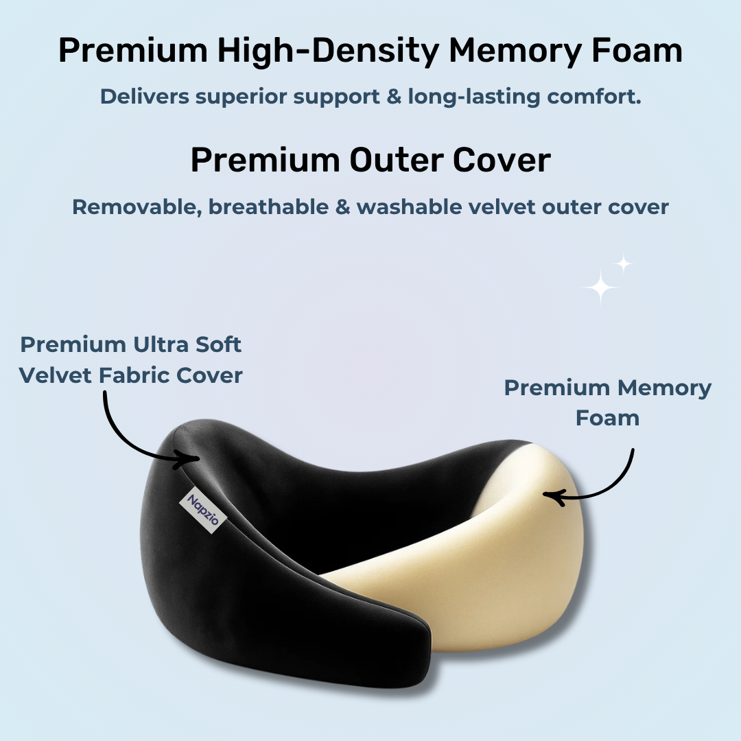 Napzio Travel Neck Pillow ( Black )