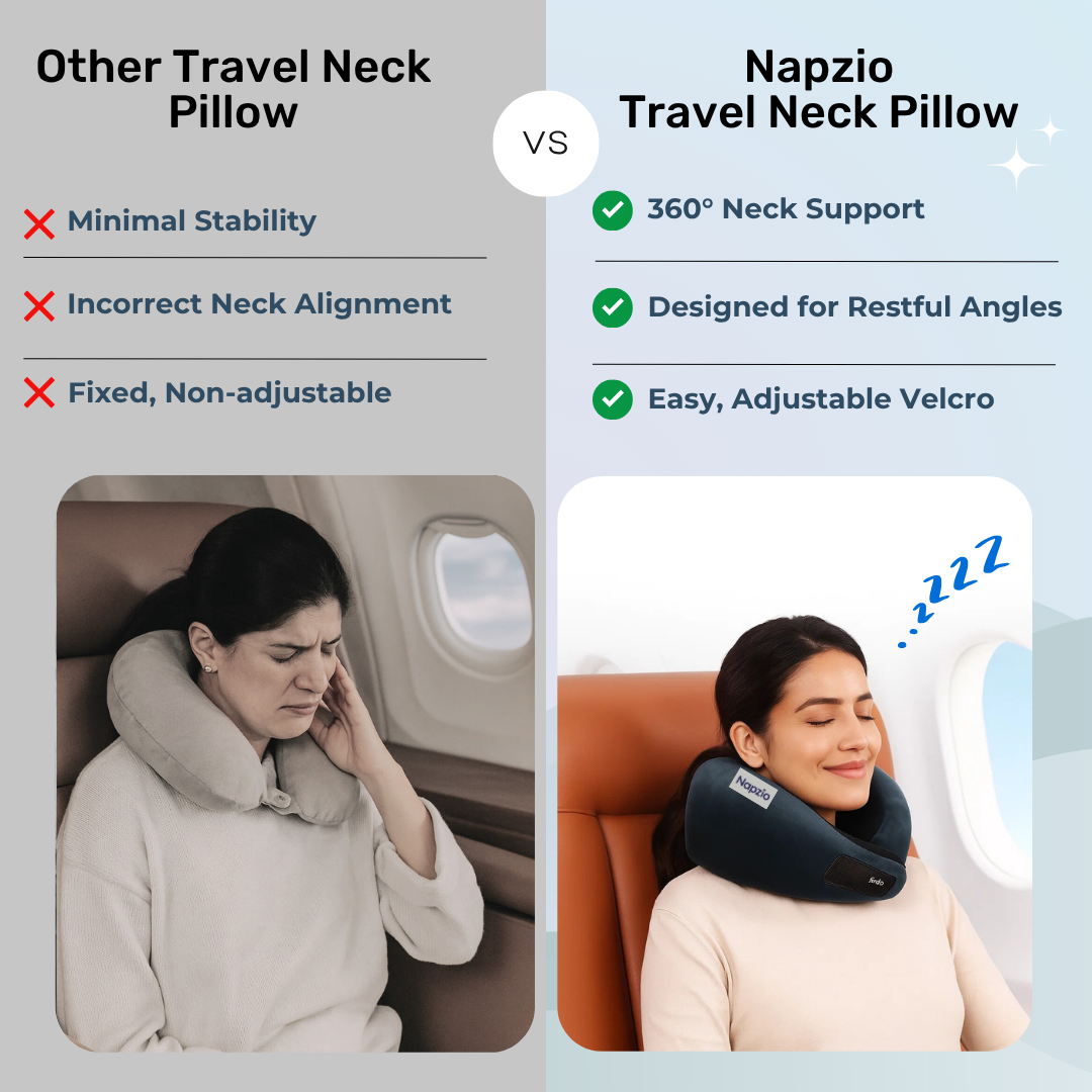 Napzio Travel Neck Pillow ( Black )