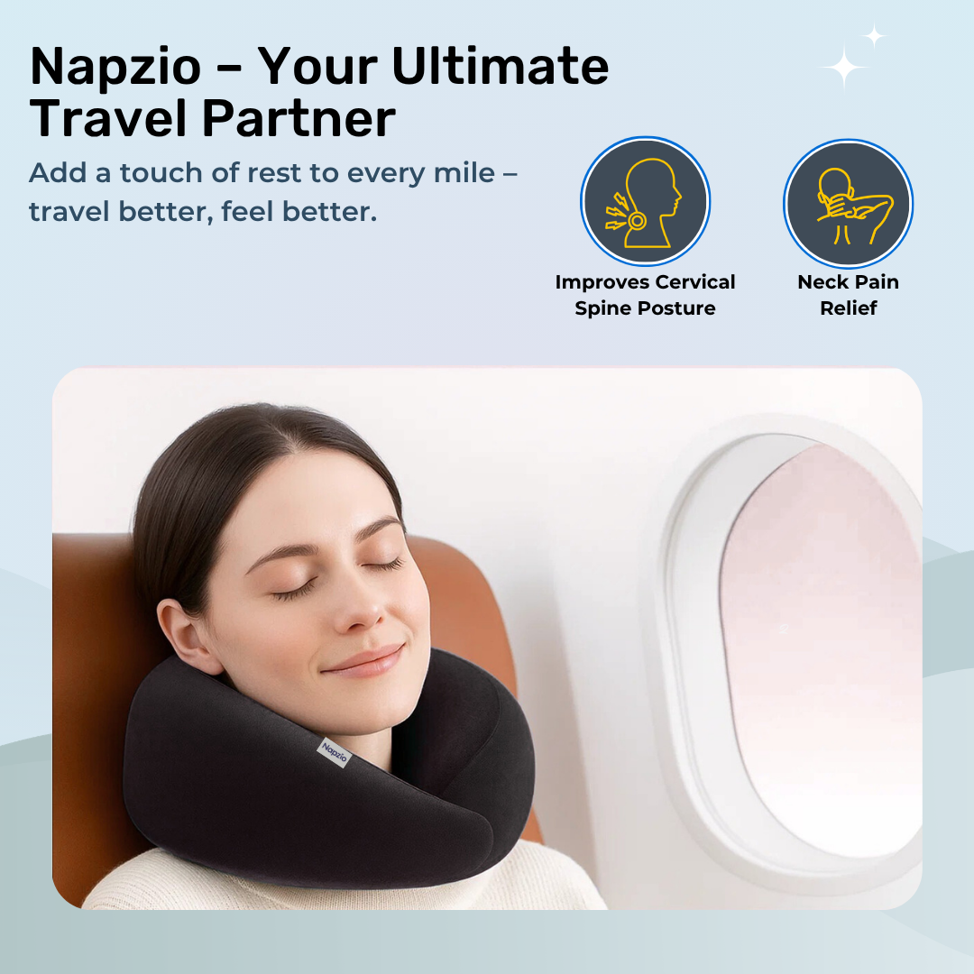 Napzio Travel Neck Pillow ( Black )