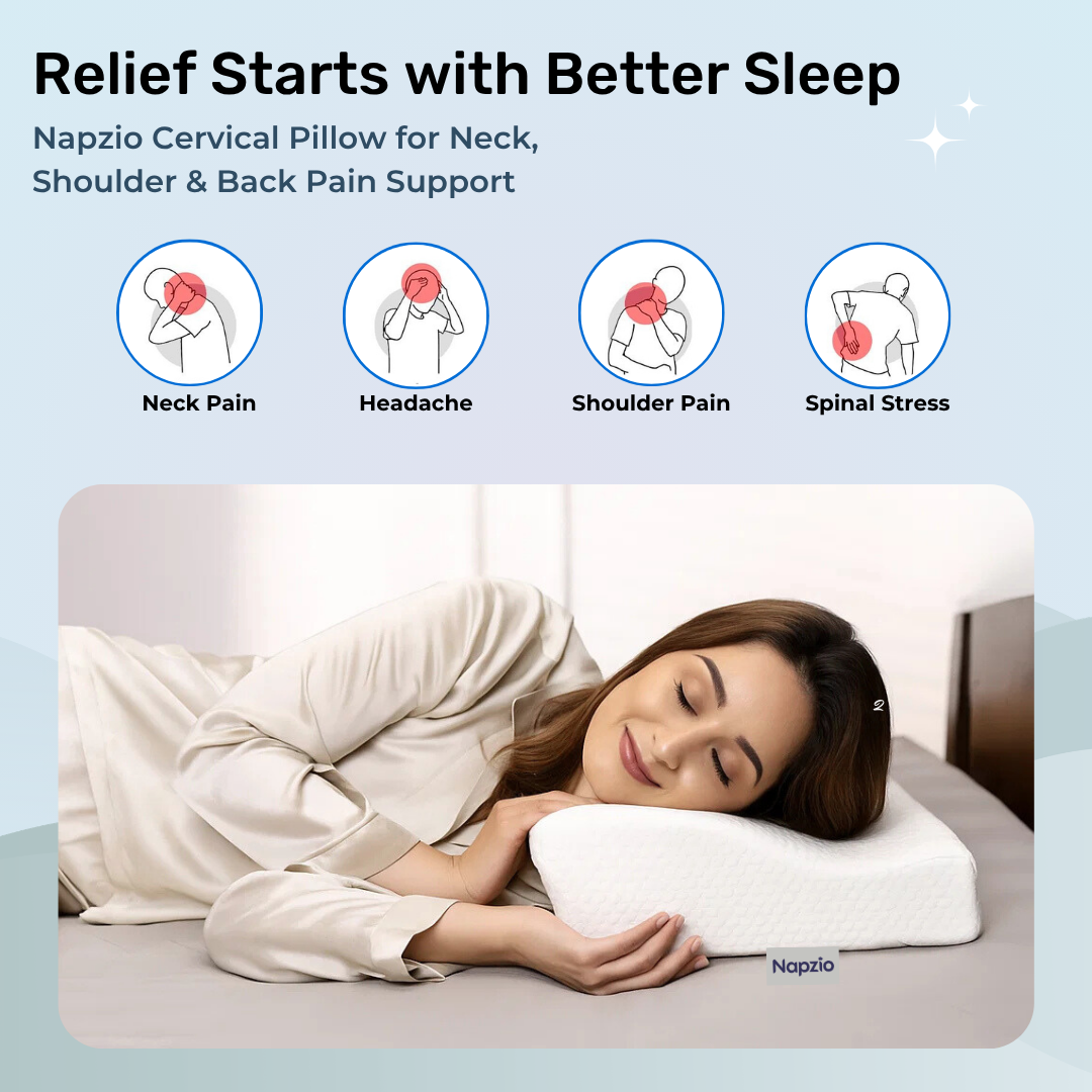 Napzio Anti Snore Cervical Memory Foam Pillow