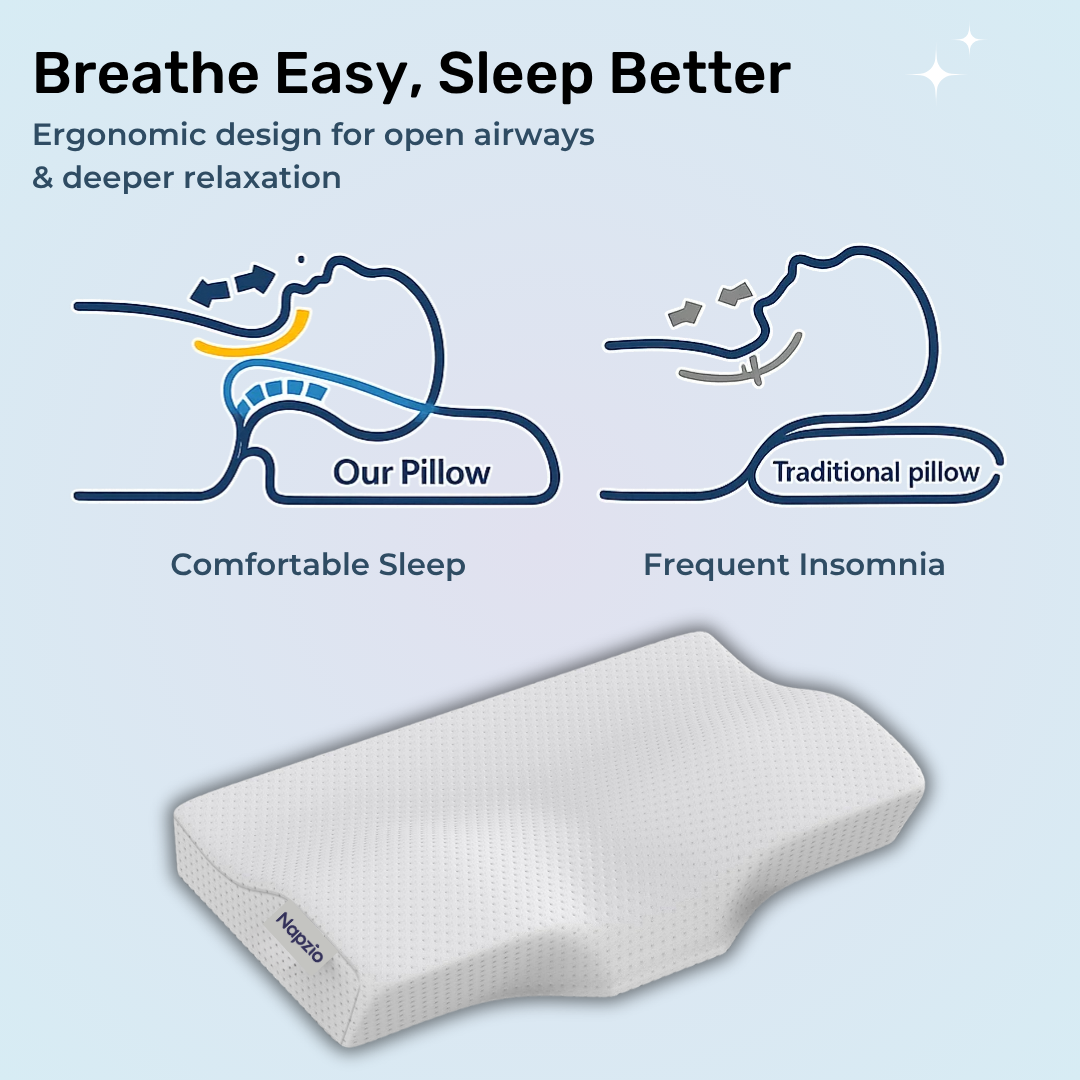 Napzio Anti Snore Cervical Memory Foam Pillow