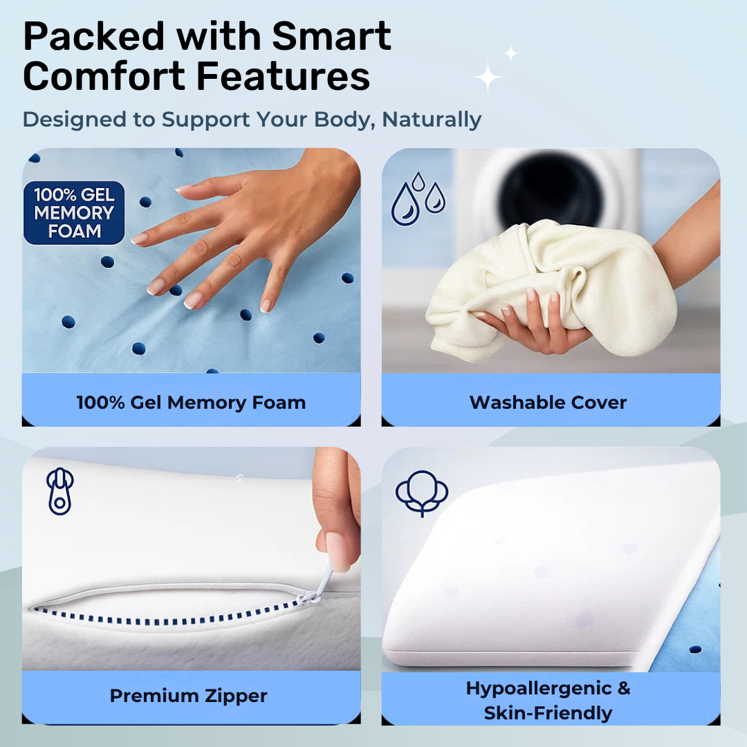 Napzio Cool Gel Orthopedic Memory Foam Pillow