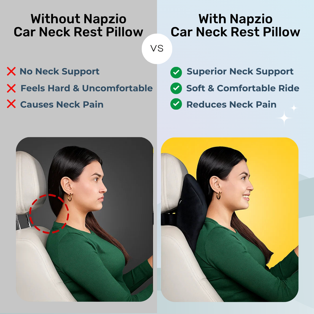Napzio Memory Foam Car Neck Pillow